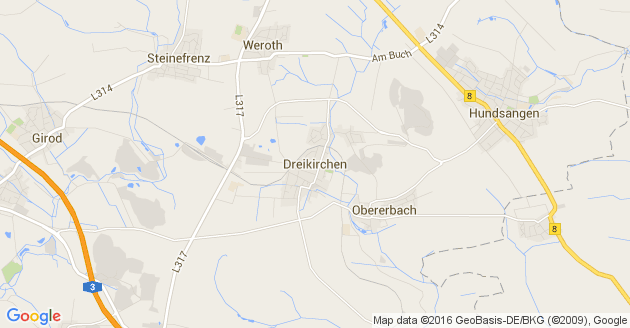 Karte Dreikirchen            