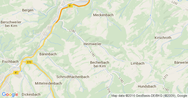 Karte Kirn an der Nahe