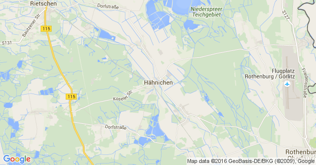 Karte Hähnichen