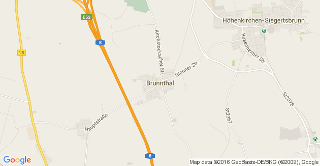 Karte Brunnthal Kreis München
