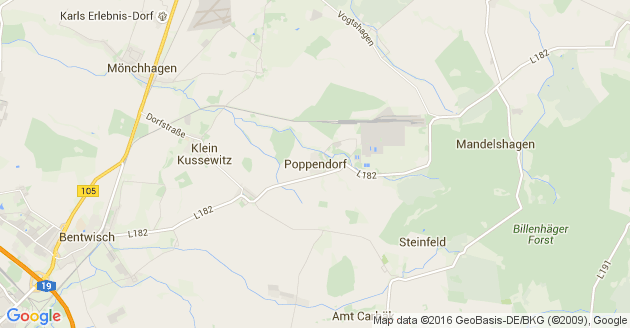 Karte Poppendorf bei Rostock