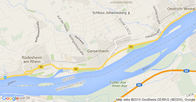 Karte Geisenheim im Rheingau