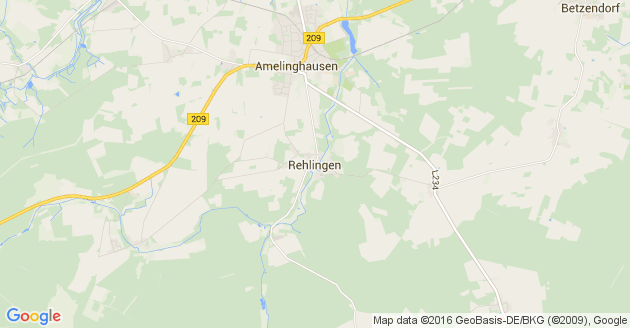 Karte Rehlingen Kreis Lüneburg
