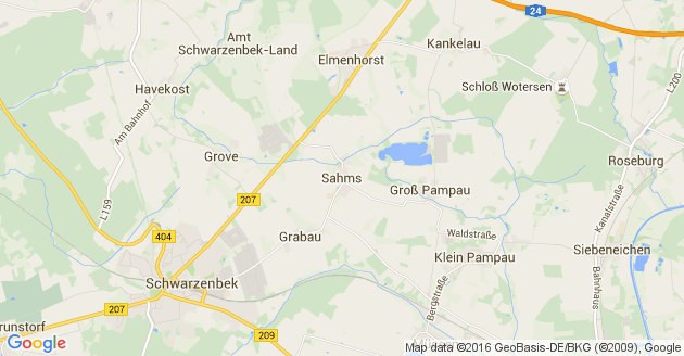 Karte Sahms