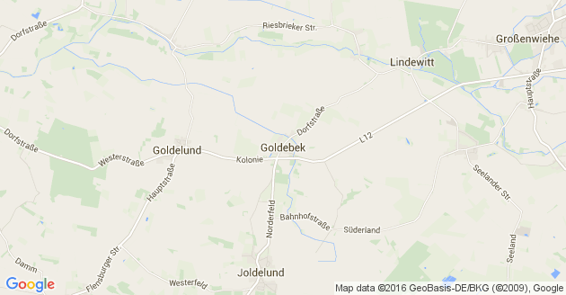 Karte Goldebek in Nordfriesland
