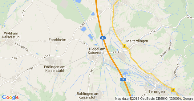 Karte Riegel am Kaiserstuhl