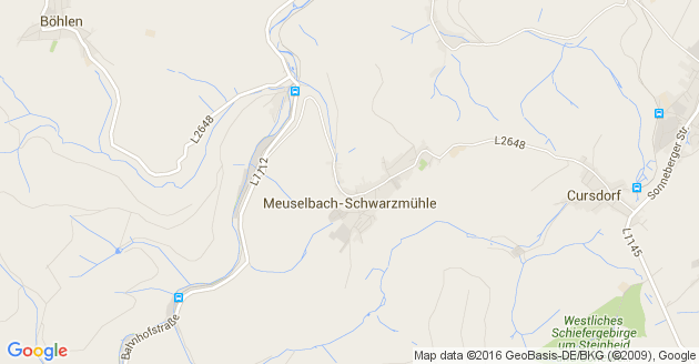 Karte Meuselbach Schwarzmühle