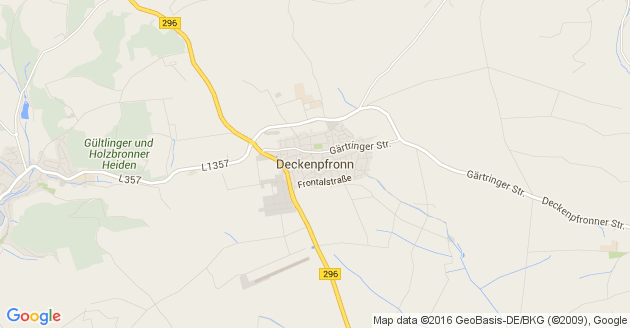 Karte Deckenpfronn