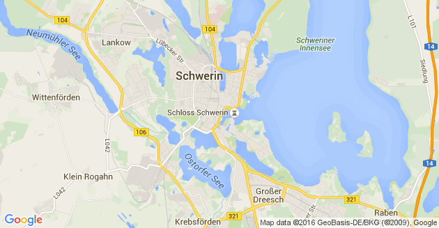 Karte Ludwigslust in Mecklenburg