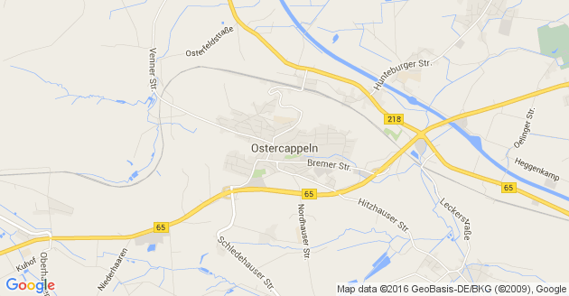 Karte Ostercappeln           