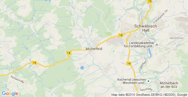 Karte Michelfeld Kreis Schwäbisch Hall