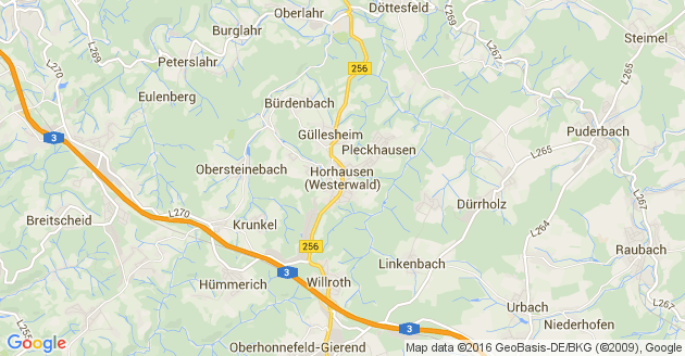Karte Horhausen im Westerwald