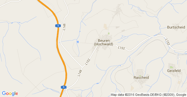 Karte Beuren im Hochwald