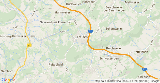 Karte Rohrbach an der Nahe