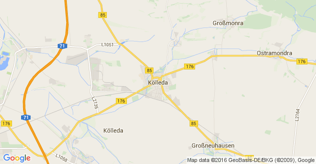 Karte Kölleda