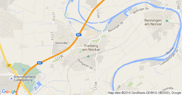 Karte Freiberg am Neckar