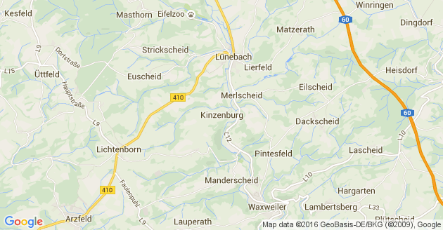 Karte Kinzenburg