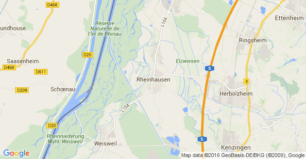 Karte Rheinhausen im Breisgau