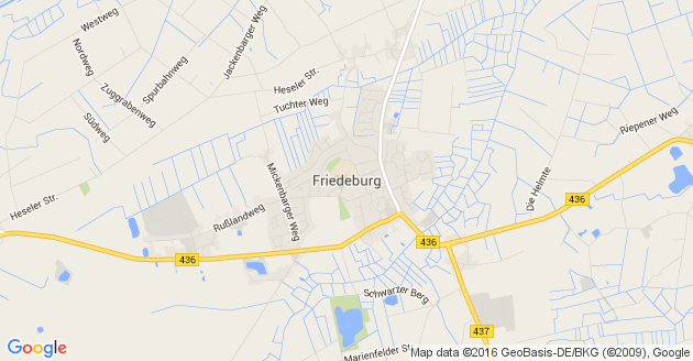 Karte Friedeburg in Ostfriesland