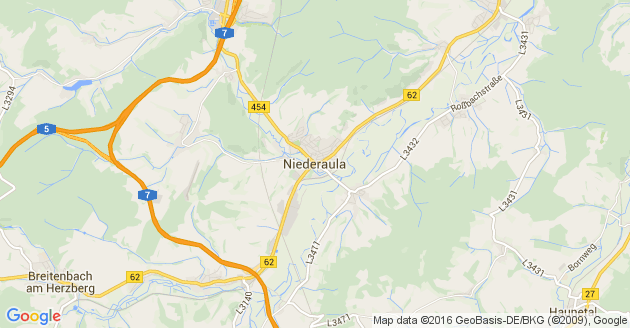 Karte Niederaula