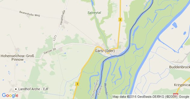 Karte Gartz an der Oder