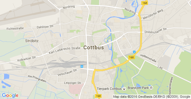 Karte Cottbus                
