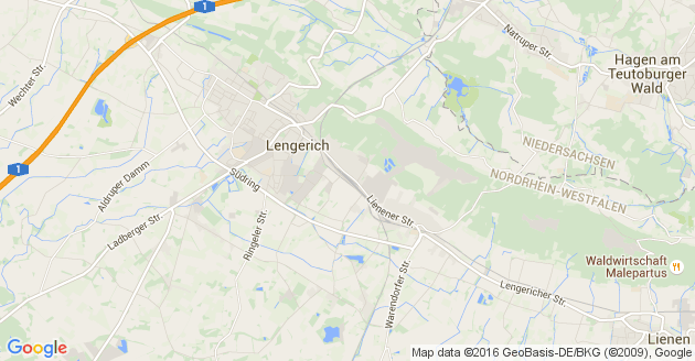 Karte Lengerich in Westfalen