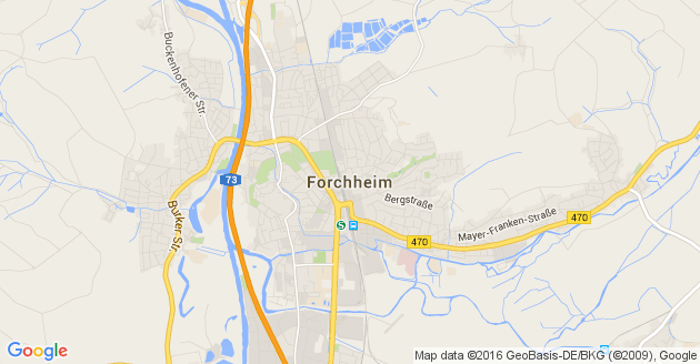 Karte Forchheim in Oberfranken