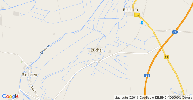 Karte Büchel bei Sömmerda