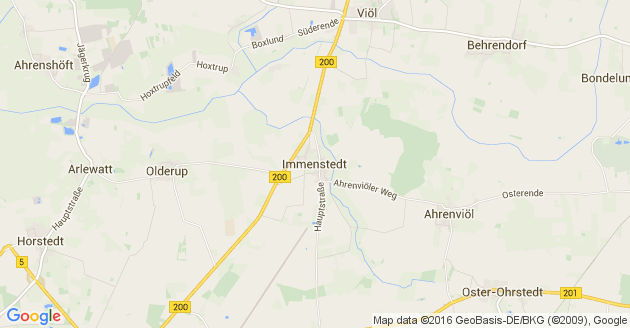 Karte Immenstedt in Nordfriesland