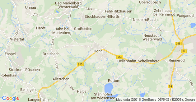 Karte Höhn im Westerwald