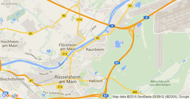 Karte Raunheim