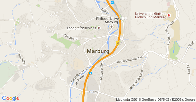 Karte Marburg                