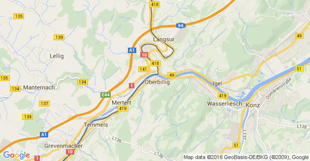 Karte Oberbillig