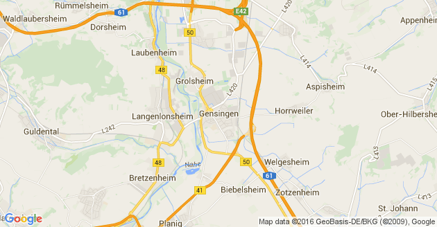 Karte Gensingen