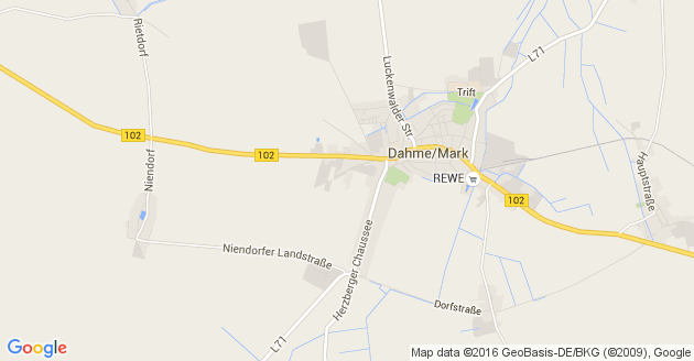 Karte Dahme in der Mark