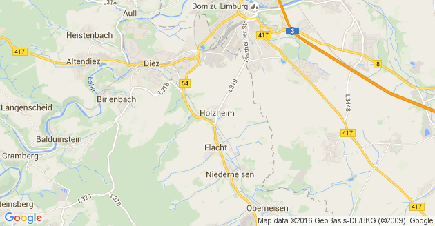 Karte Holzheim im Rhein Lahn Kreis