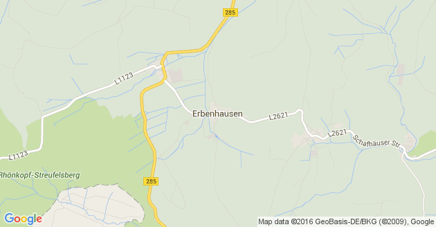 Karte Erbenhausen in Thüringen