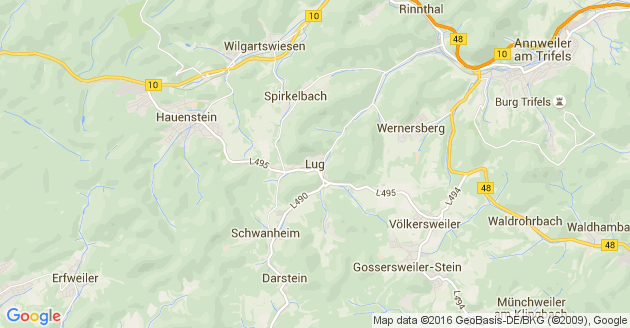 Karte Lug in der Pfalz