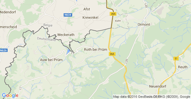 Karte Roth bei Prüm