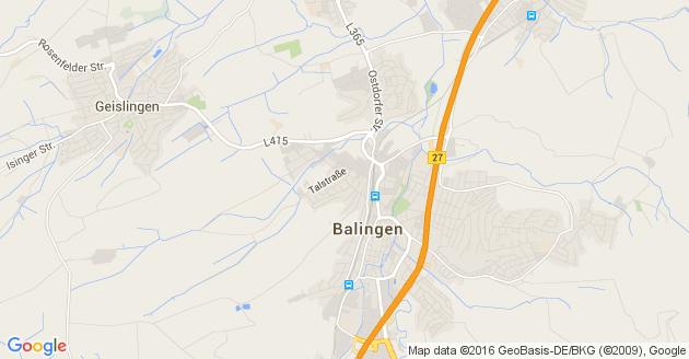 Karte Geislingen bei Balingen