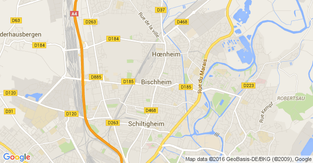 Karte Bischheim in der Pfalz