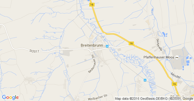 Karte Breitenbrunn in Schwaben