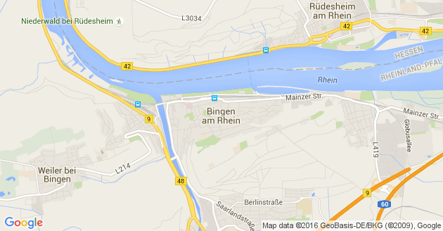 Karte Bingen am Rhein
