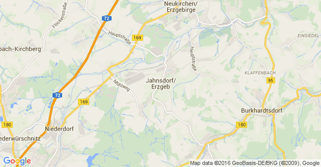 Karte Jahnsdorf im Erzgebirge
