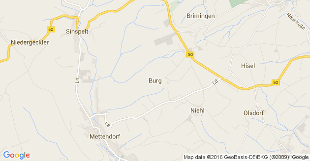 Karte Burg in der Eifel