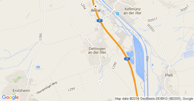 Karte Dettingen an der Iller