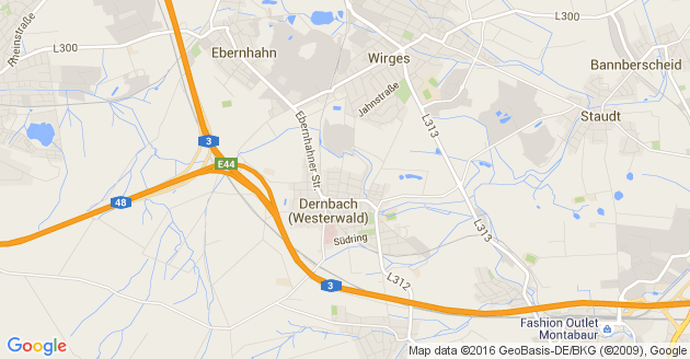 Karte Dernbach im Westerwald