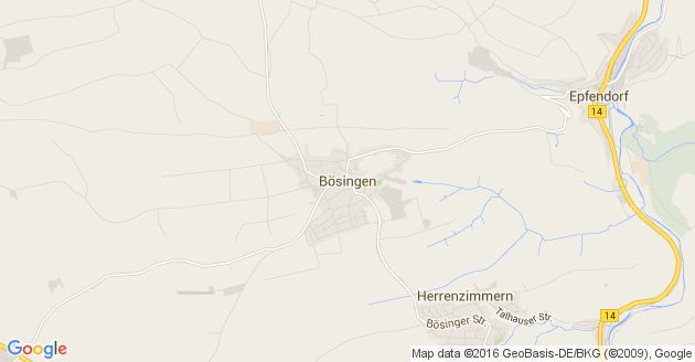 Karte Bösingen Kreis Rottweil
