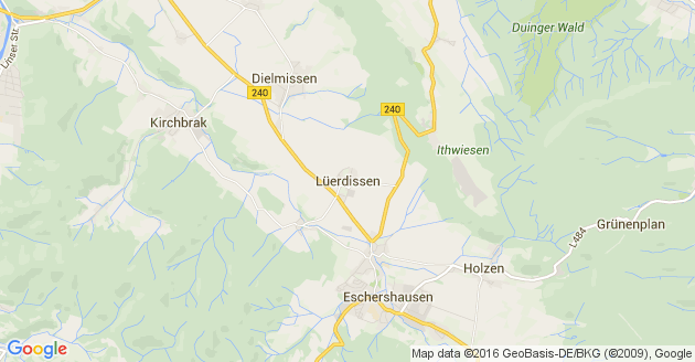 Karte Lüerdissen Kreis Holzminden